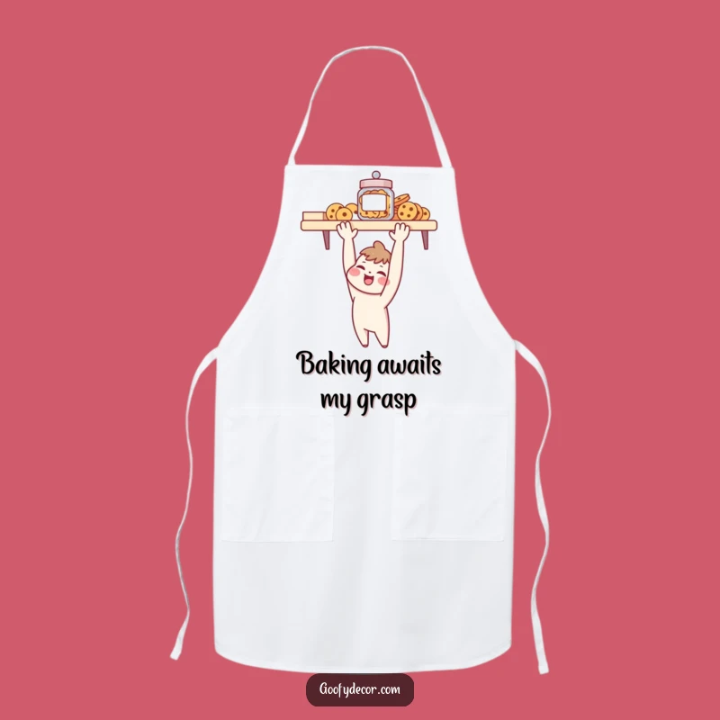 Funny Apron: Cheerful Character Cookie Catcher Outfit, Humorous Kitchen Gift