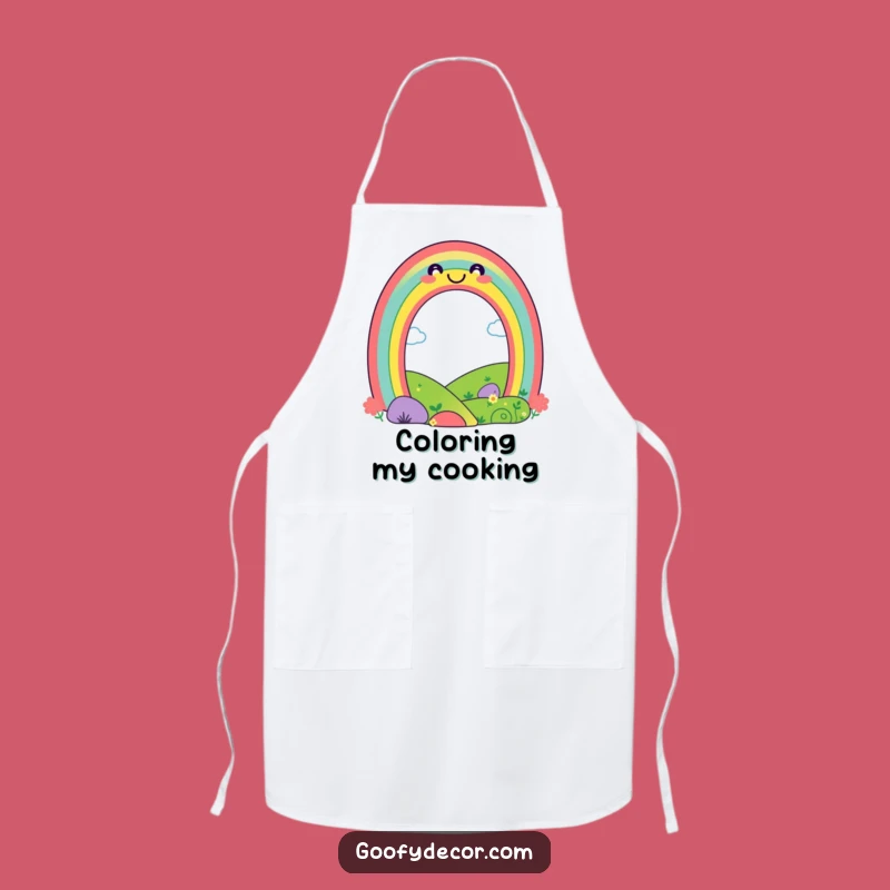 Funny Rainbow Apron - Cook Up Sunshine & Smiles in the Kitchen!
