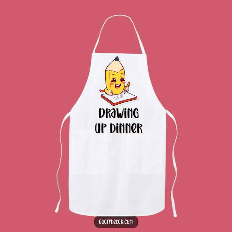 Funny Kawaii Pencil Scribble Apron: Create with Fun - Perfect Kitchen Funny Gift!