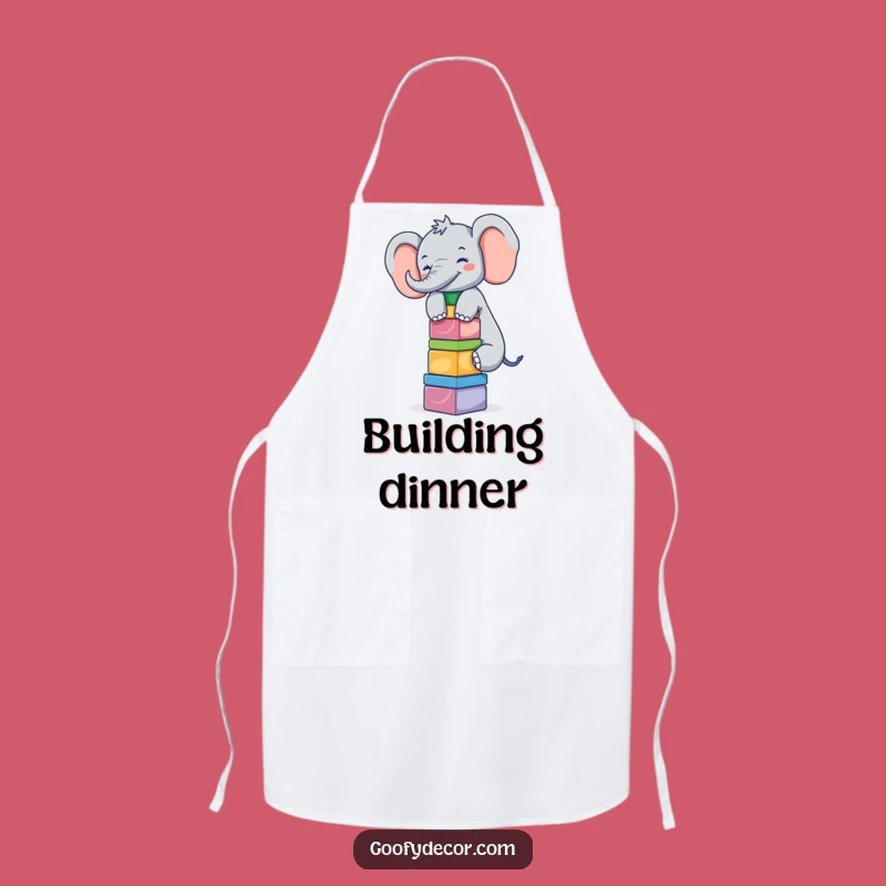 Funny Giggling Elephant Apron: Balancing Fun, Playful Chef