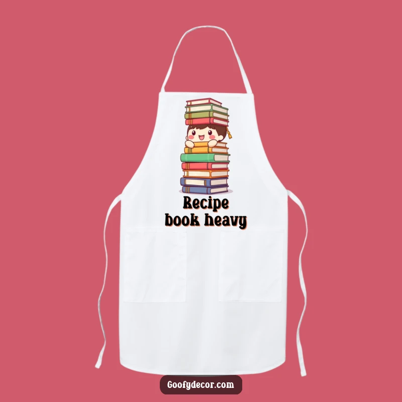 Funny Happy Character Book Apron - Cook Up Stories with Literary Flair