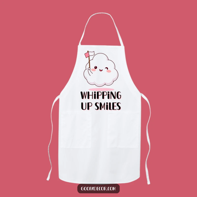 Funny Happy Cloud Apron: Cook with Cheer, Waving Flags, a Great Kitchen Gift