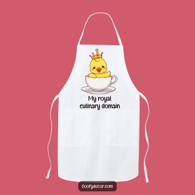 Funny Rubber Ducky Apron: Cook with Royal Charm and Playfulness
