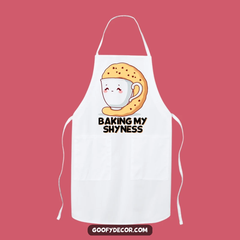 Funny Shy Teacup Apron: Kitchen Hiding Character Wear, Ideal Funny Gift