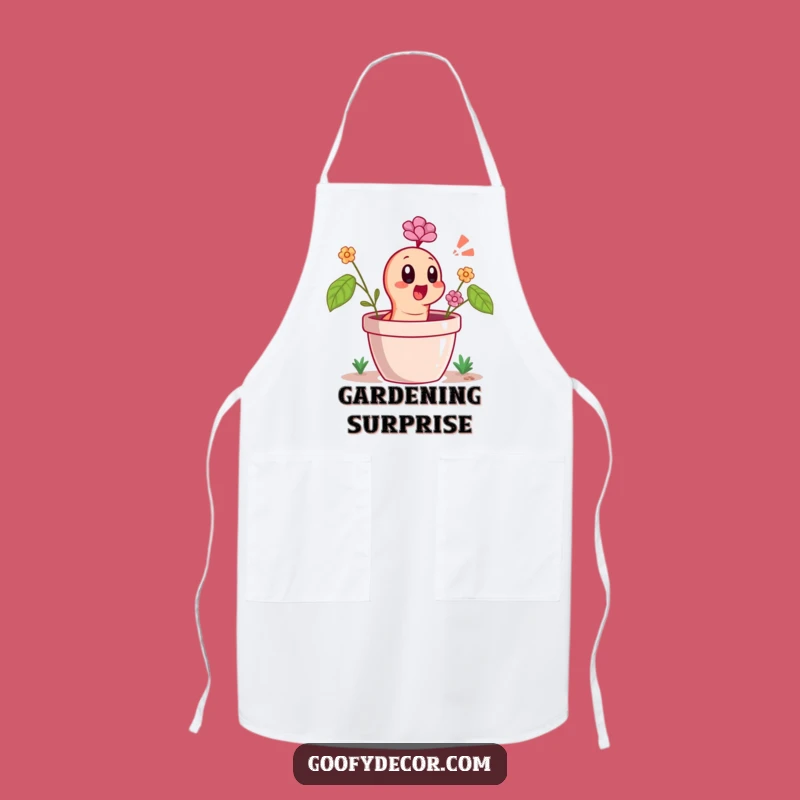 Funny Worm Apron - Flower Pot Gardening Wear - Funny Gift