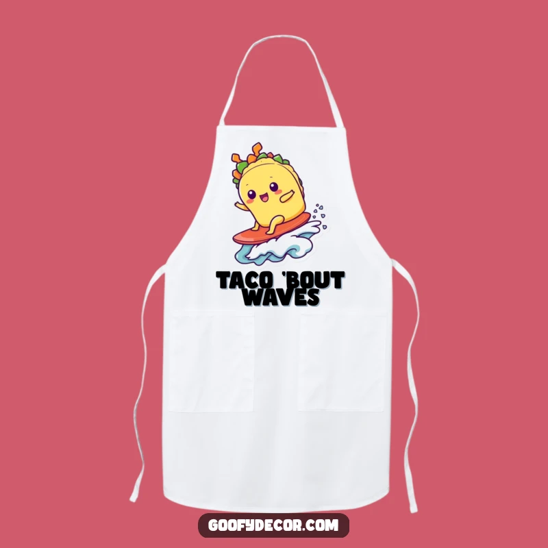 Funny Kawaii Taco Surfer Apron - Hilarious Cooking Accessory & Gift
