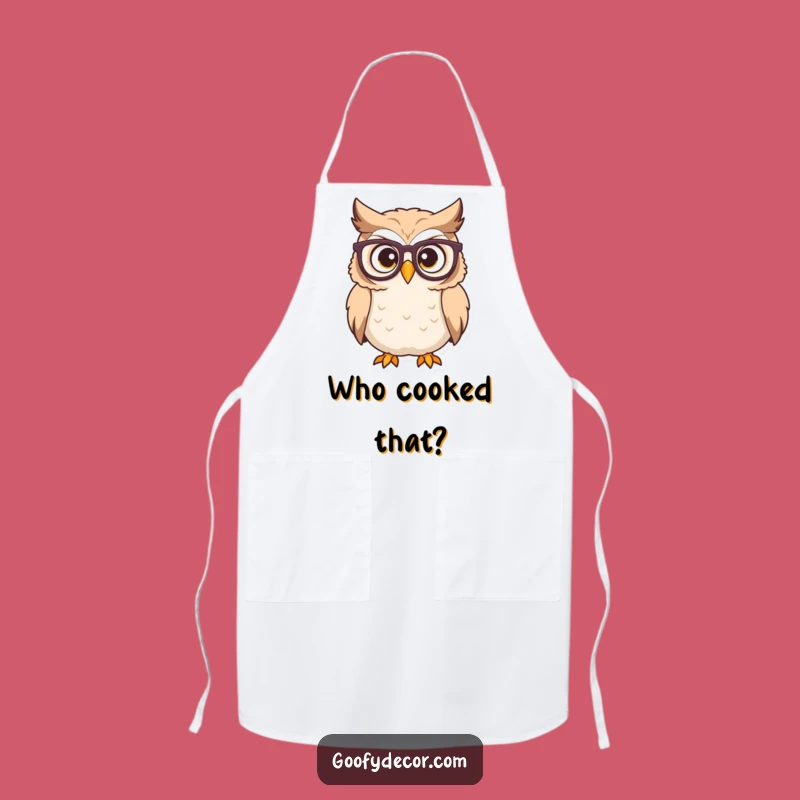 Funny Owl Apron: Cook with Wisdom and Surprising Flair