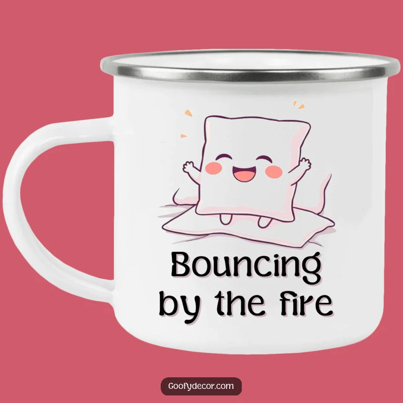 Funny Giggling Pillow Camping Mug: Enjoy Your Brew with Bouncing Joy