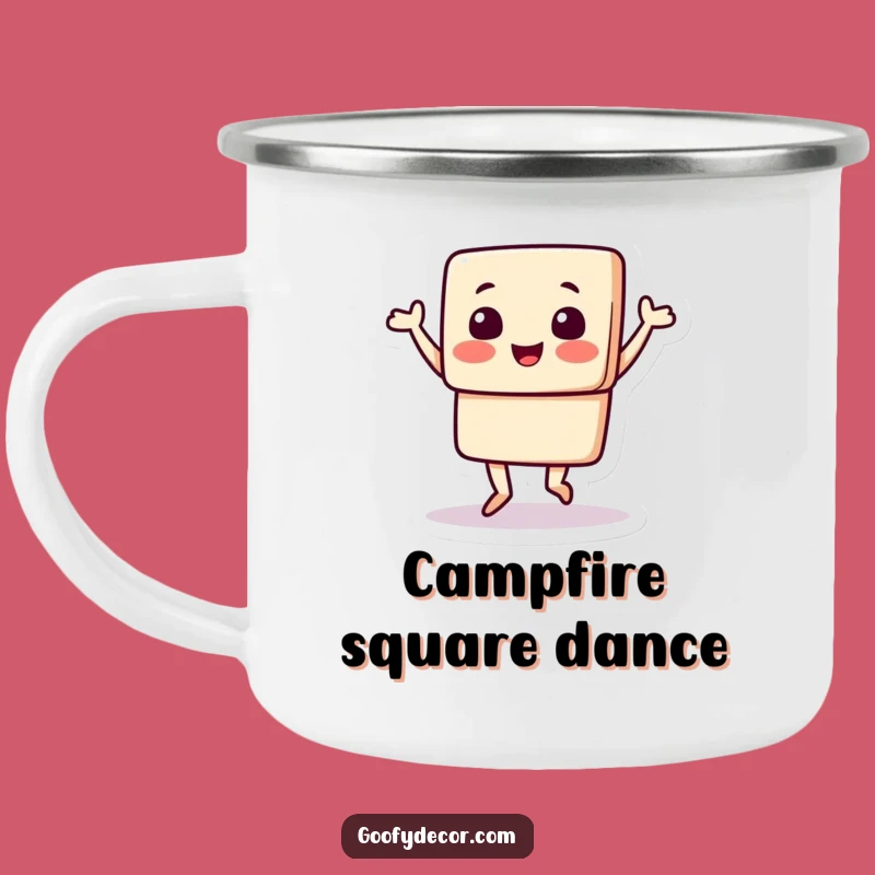 Funny Square Dancer Camping Mug: Enjoy Coffee with Energetic Vibes