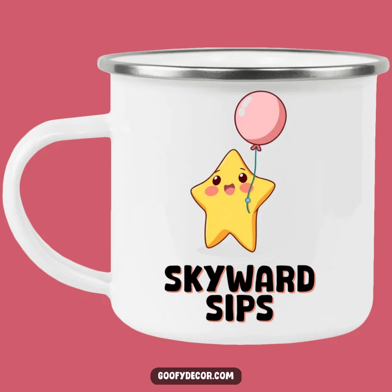 Funny Bouncing Star Camping Mug: Outdoor Fun, Cheerful Sipper