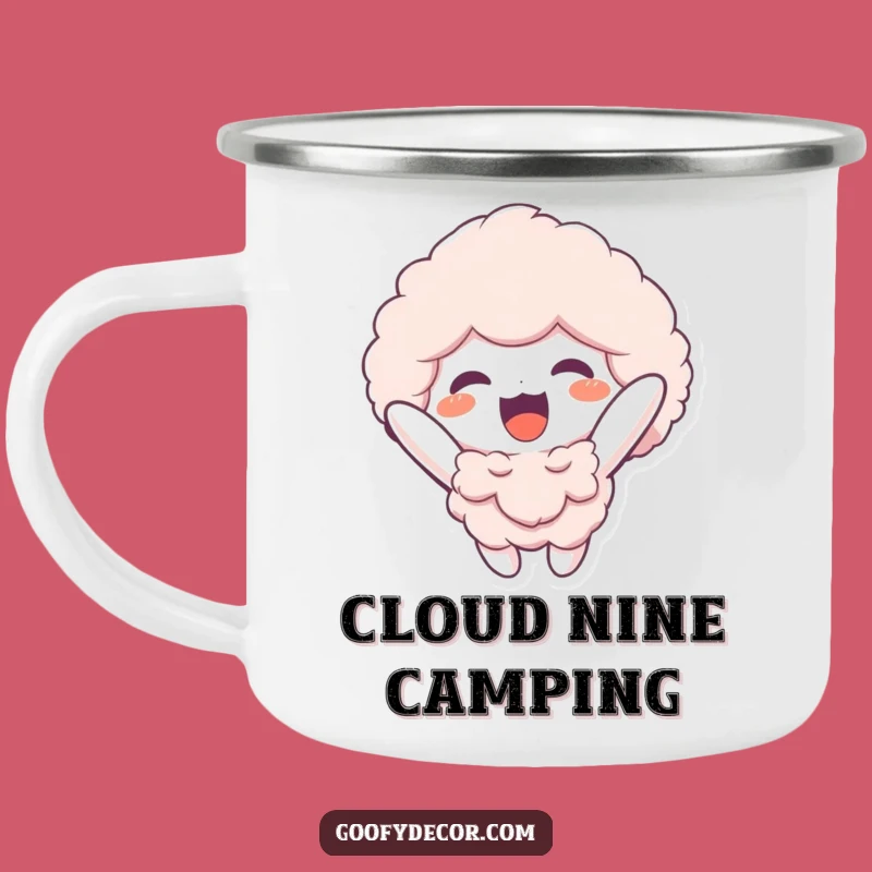Funny Fluffy Floater Camping Mug: Enjoy Coffee with Uplifting Vibes