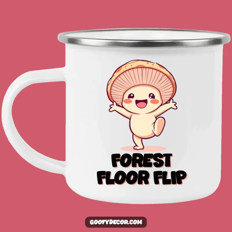 Funny Mushroom Cartwheel Camping Mug: Adventure Fuel, Durable Funny Gift