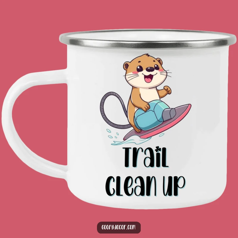 Funny Otter Surfing Camping Mug - Vacuum Rider Drinkware - Funny Gift