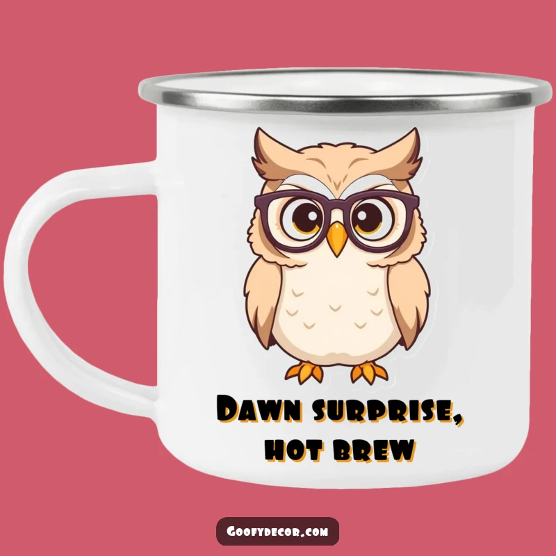 Funny Owl Camping Mug: Wise Sips for Surprising Adventures