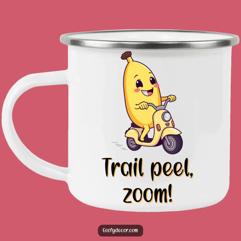 Funny Banana Scooter Camping Mug: Adventure Fuel, Durable & Sunny Funny Gift