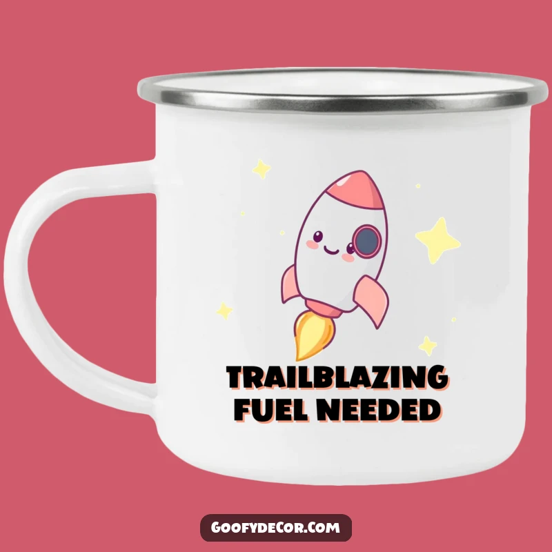 Funny Rocket Camping Mug: Starry Adventures, Your Essential Funny Gift!