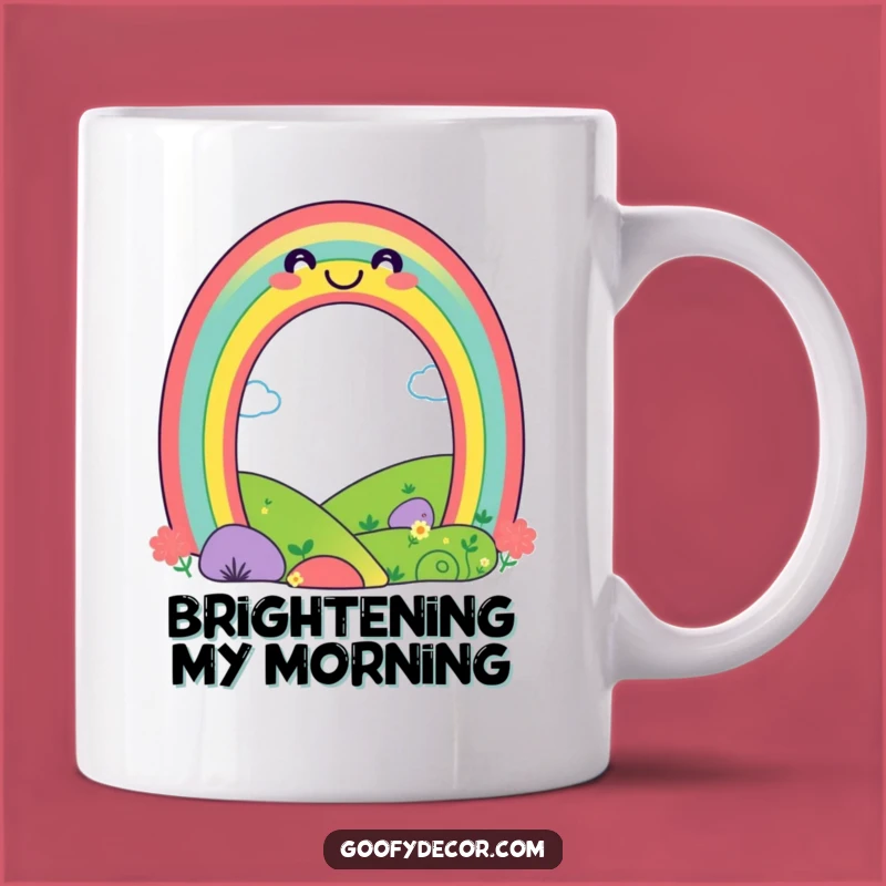 Funny Playful Rainbow Mug - Brighten Your Day with Cheerful Art!