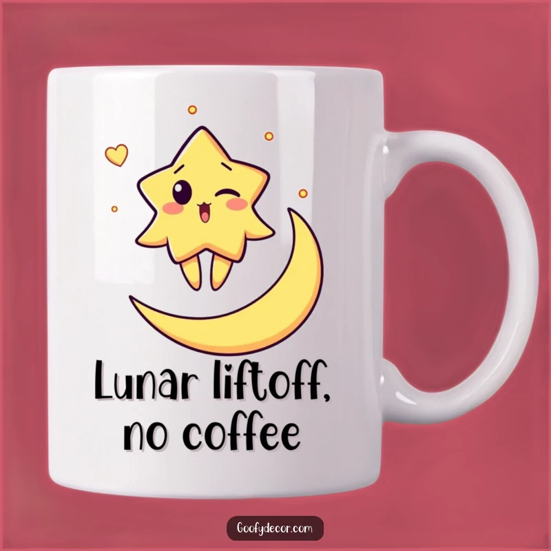 Funny Star Character Moon Wink Mug - Perfect Celestial Humor Gift