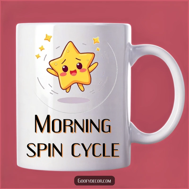 Funny Startled Star Mug - Dizzy & Delightful Coffee Break Gift