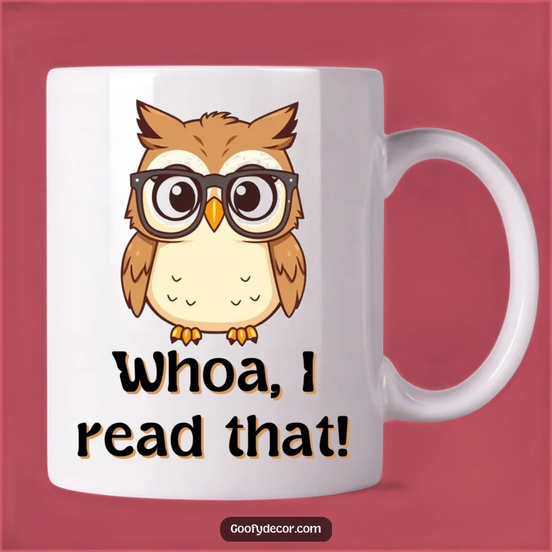 Funny Surprised Owl Reading Glasses Mug: A Hilarious Gift for Book Lovers