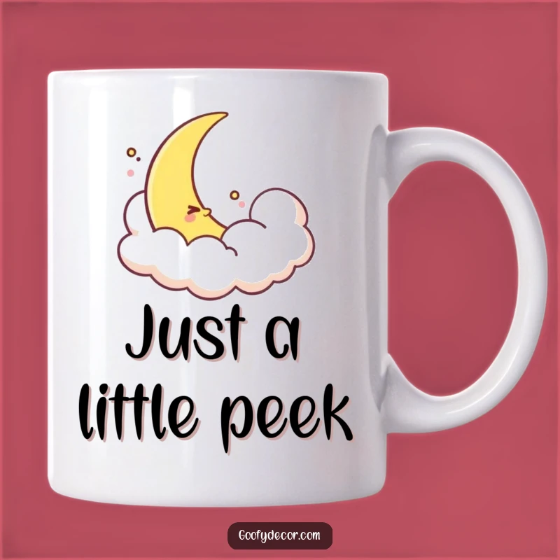 Funny Shy Moon Mug - Gentle & Cute Lunar Character Gift Idea!
