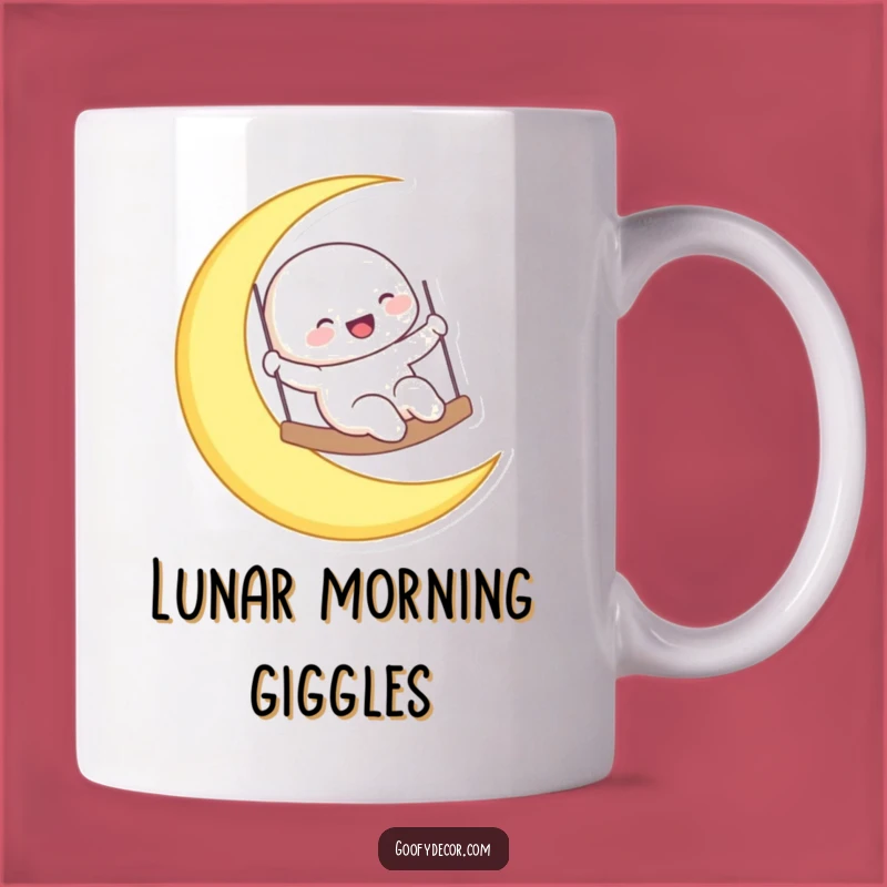 Funny Laughing Moon Swing Mug - Celestial Fun, Perfect Gift