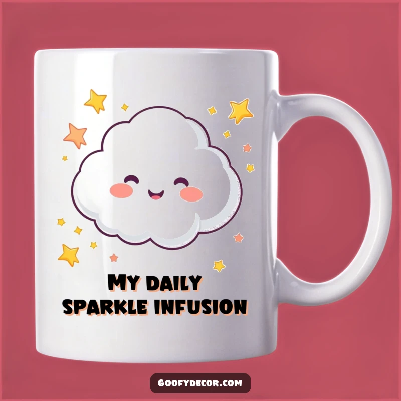 Funny Bubbly Cloud Mug: Joyful Star Sprinkling, A Perfect Funny Gift!