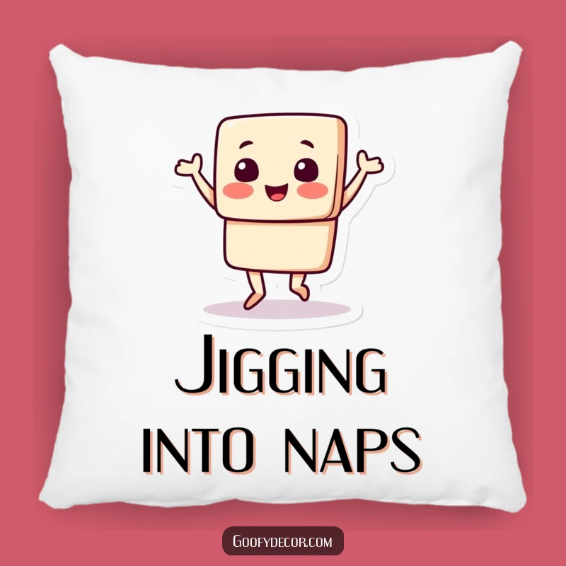 Cozy Funny Square Dancer Pillow: Snuggle Up with Happy Vibes