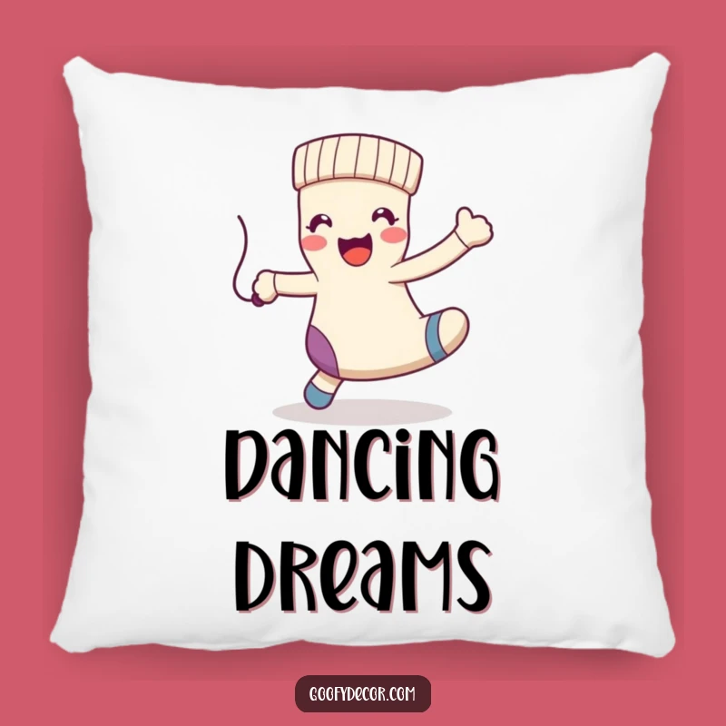 Funny Kawaii Sock Dance Pillow: Cozy Comfort & Playful Vibes - Comfy Funny Gift!