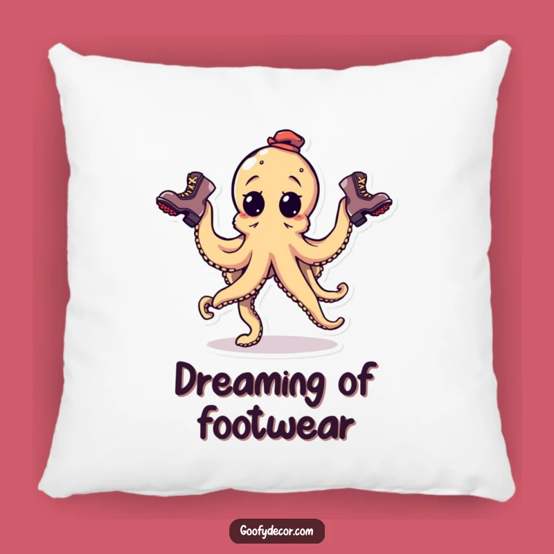 Funny Goofy Octopus Boot Juggling Pillow: Cozy Comfort with Quirky Flair