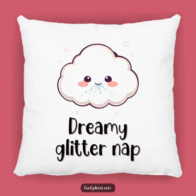 Funny Kawaii Cloud Pillow: Soft Glitter Sneeze Comfort