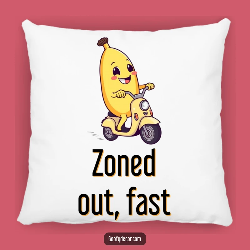 Funny Banana Scooter Pillow: Comfy & Quirky, Soft Cushion, Ideal Funny Gift