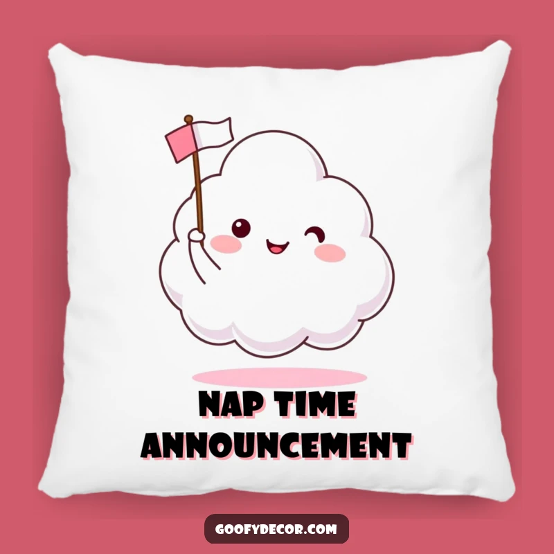Funny Happy Cloud Pillow: Cozy Comfort with a Waving Flag, a Perfectly Soft Gift