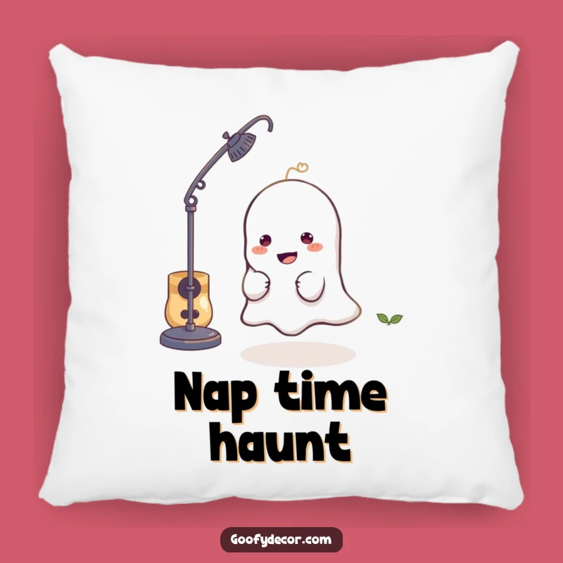 Funny Spooky Pillow: Ghost Character Hiding Design, Perfect Funny Gift for Cozy Haunts