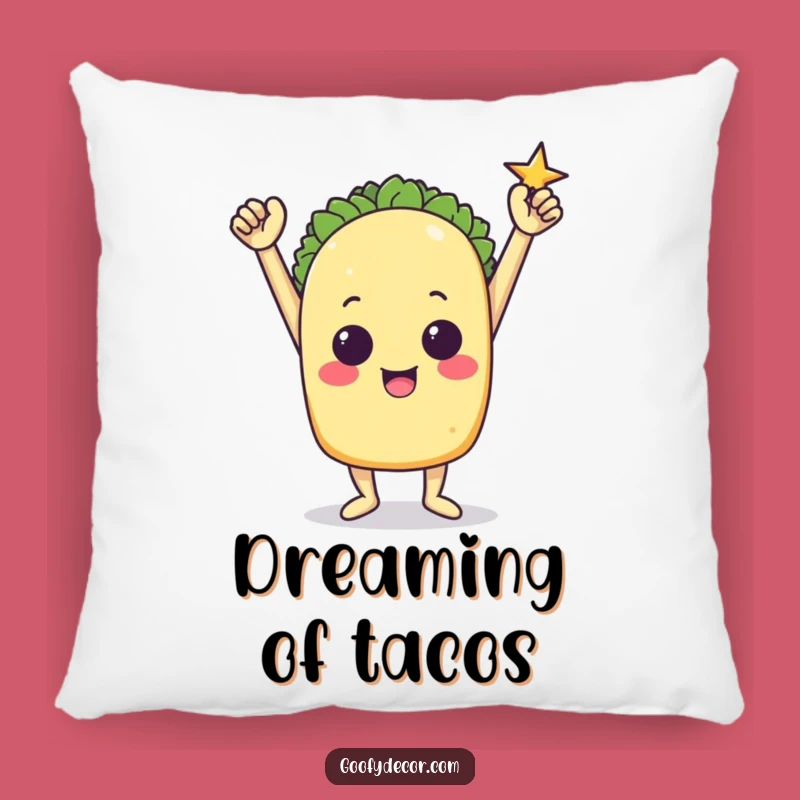 Funny Triumphant Taco Pillow: Cozy Victory Pose Cushion, Wonderful Funny Gift
