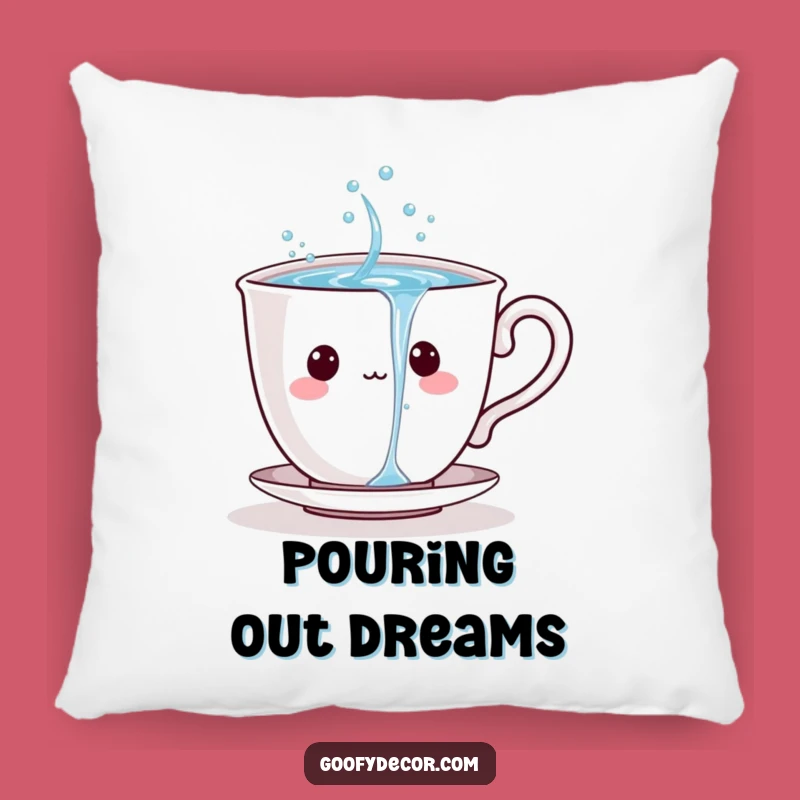 Cozy Funny Teacup Pillow: Playful Cartoon Character Comfort & Cheer Gift