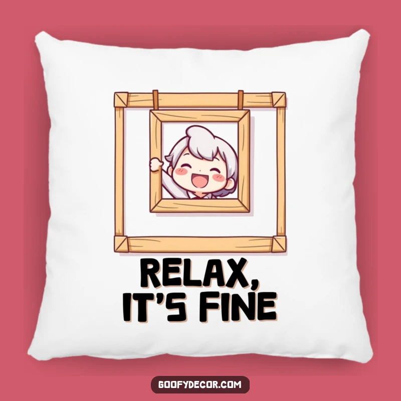 Funny Crooked Picture Pillow: Cozy Up with Hilarious Decorating Struggles