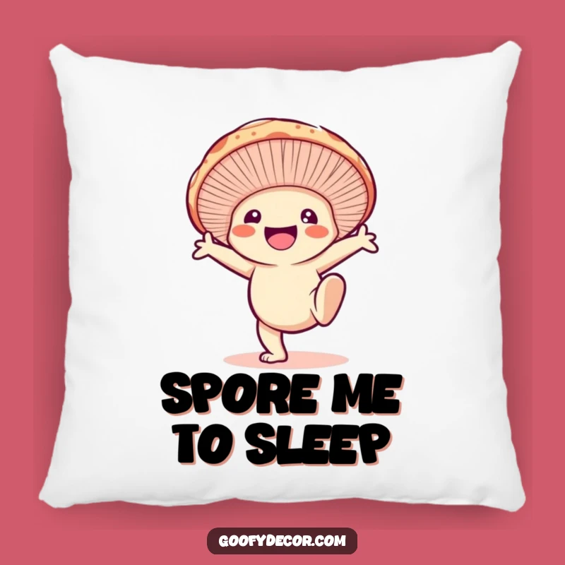 Funny Mushroom Cartwheel Pillow: Cozy Fun, Soft & Energetic Funny Gift