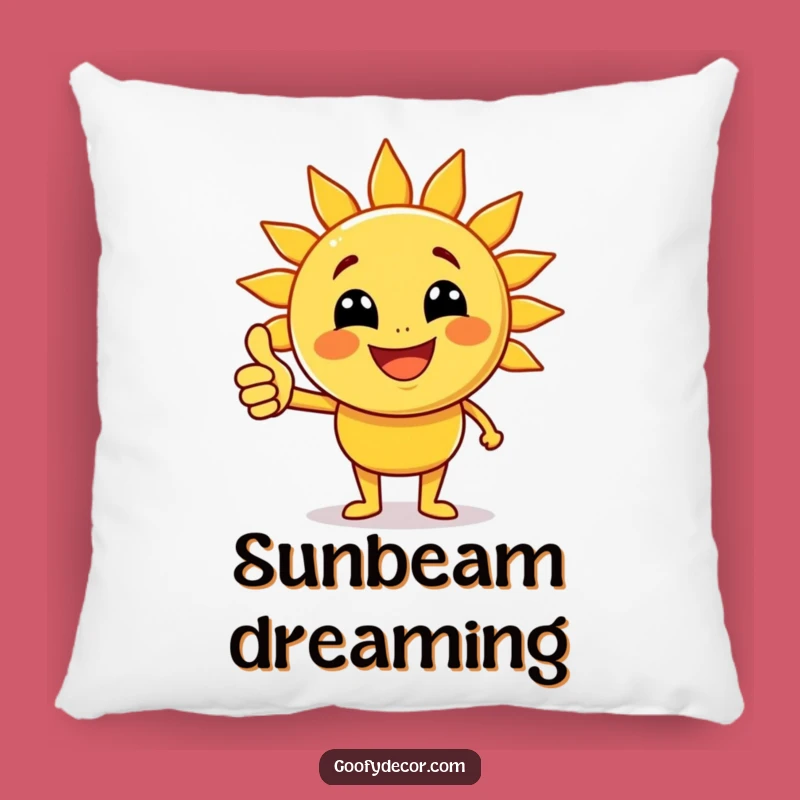 Funny Sun Pillow: Joyful Character for Cozy, Cheerful Comfort