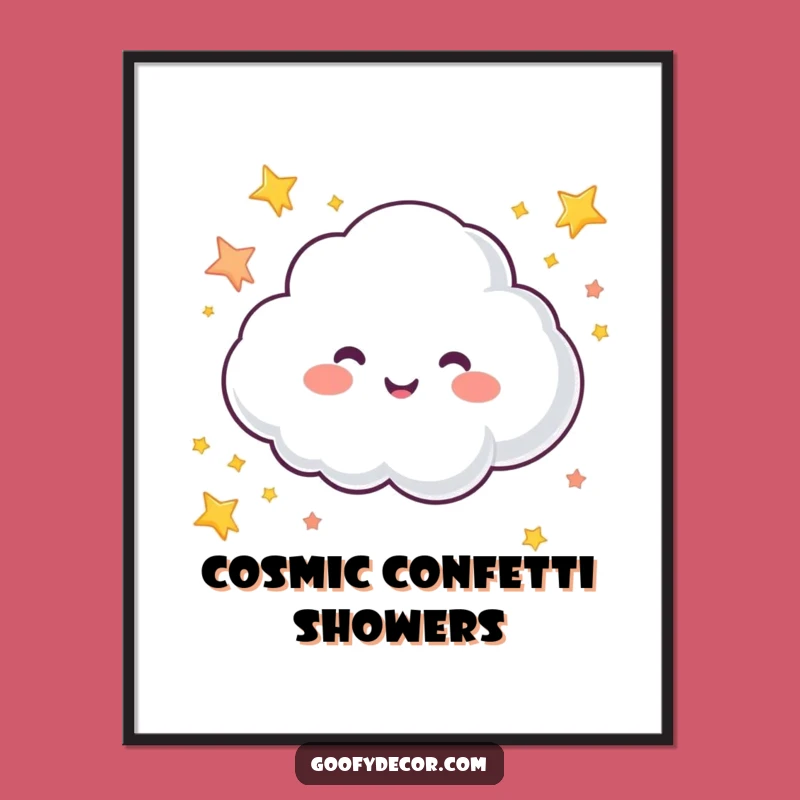 Funny Cloud Digital Art: Joyful Star Sprinkling, A Virtual Funny Gift!