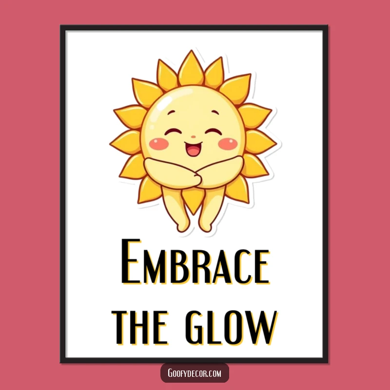 Funny Sun Hug Digital Art - Radiant Decor, Instant Gift