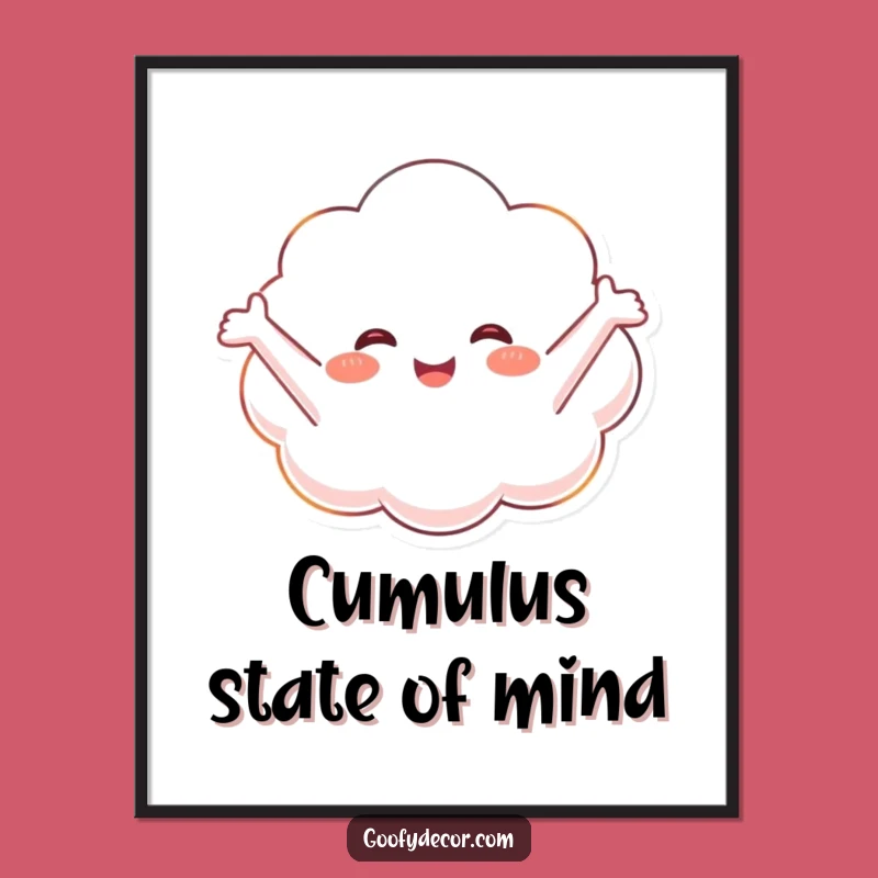 Funny Cloud Digital Print: Instant Calm, Dreamy Art, Perfect Funny Gift