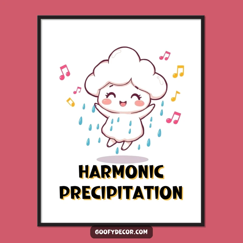 Funny Dancing Cloud Digital Art - Instant Musical Decor for Your Walls!