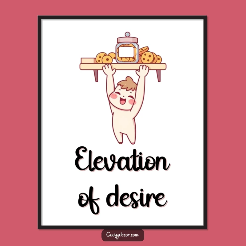 Funny Digital Art: Cheerful Character Cookie Jar Scene, Instant Humorous Gift