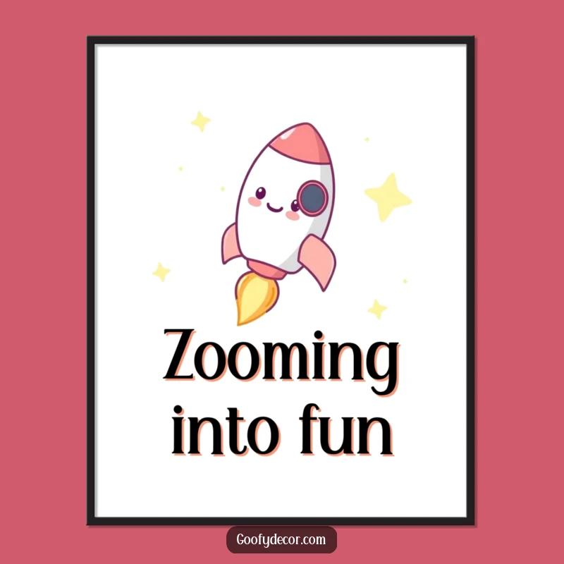 Funny Rocket Digital Art: Zooming Stars, A Virtual Funny Gift!