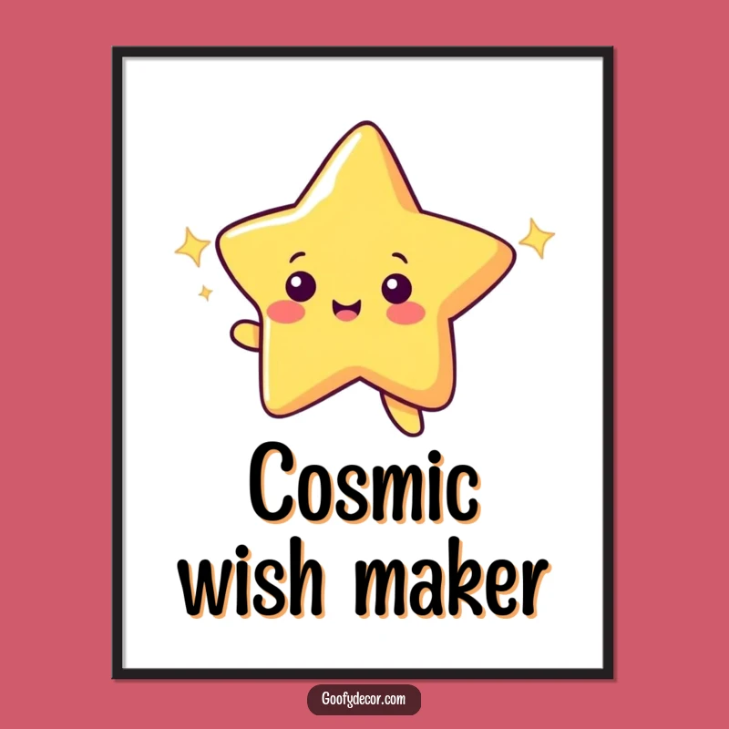 Funny Shooting Star Digital Art, Instant Cosmic Wonder and Humor