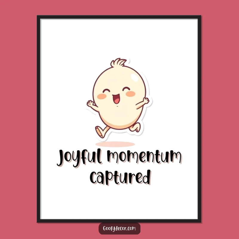 Funny Skipping Character Digital Print: Instant Joyful Art for Walls