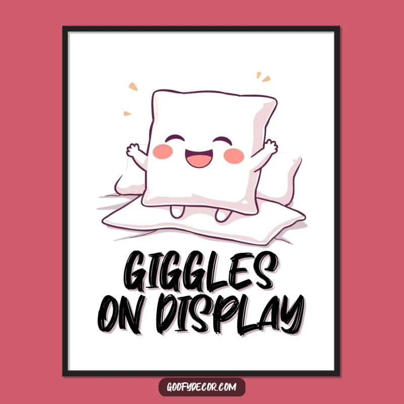 Funny Giggling Pillow Digital Art: Instant Joyful Decor for Any Space