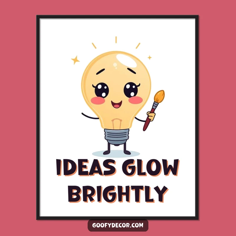 Funny Lightbulb Digital Art: Instant Creative Spark for Your Walls