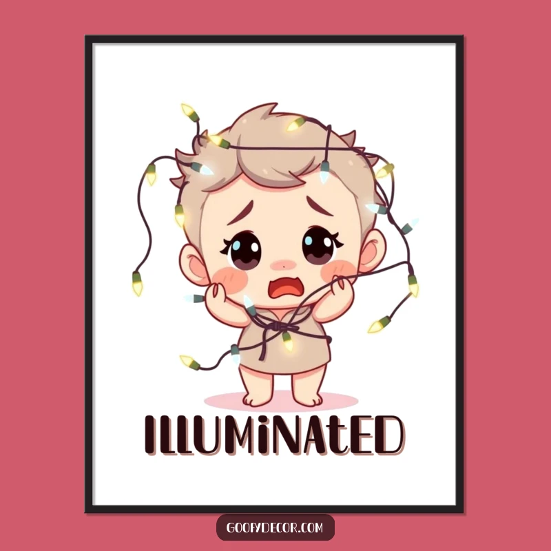 Funny Fairy Lights Digital Art - Hilarious Holiday Print Gift